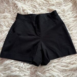 Spanx Black Tailored Shorts Size M Structured Stretch Career Workwear